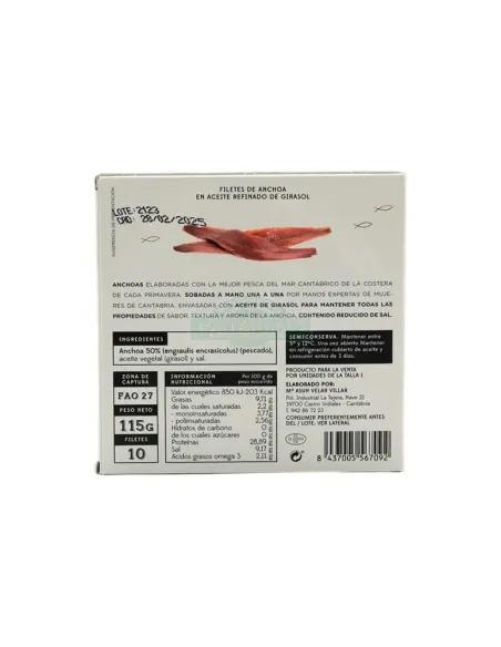 ASUN VELAR ANCHOA XL 10 UDS