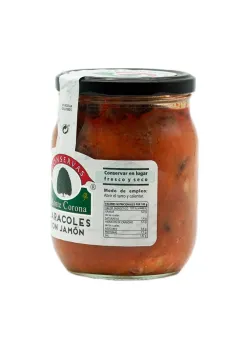 M.CORONA CARACOLES FRASCO CON JAMON 2