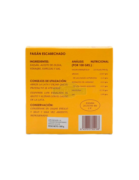 LA FONDA DEL PRADO PERDIZ ESCABECHE