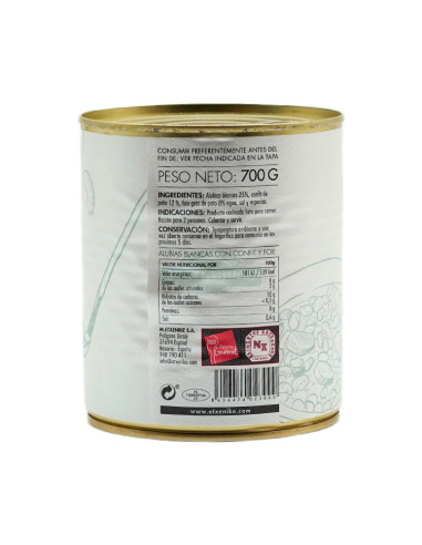 ETXENIKE ALUBIAS CON CONFIT Y FOIE